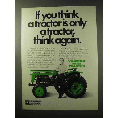 1977 Yanmar YM240 Diesel Tractor Ad - Think Again