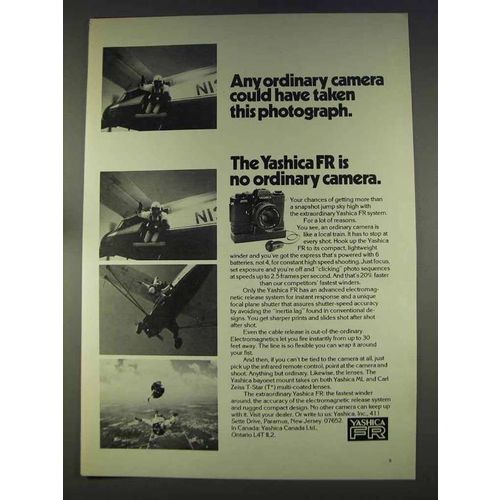 1977 Yashica FR Camera Ad - Any Ordinary