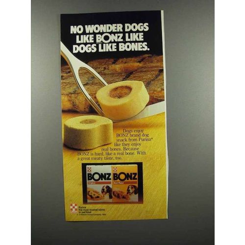 1983 Purina Bonz Dog Food Ad - No Wonder