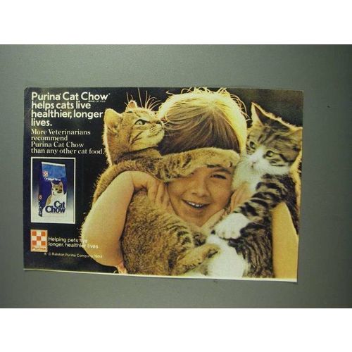 1984 Purina Cat Chow Ad - Live Healthier, Longer