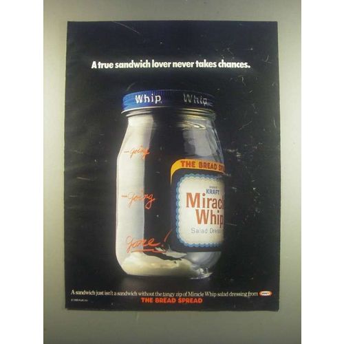 1985 Kraft Miracle Whip Ad - A True Sandwich Lover