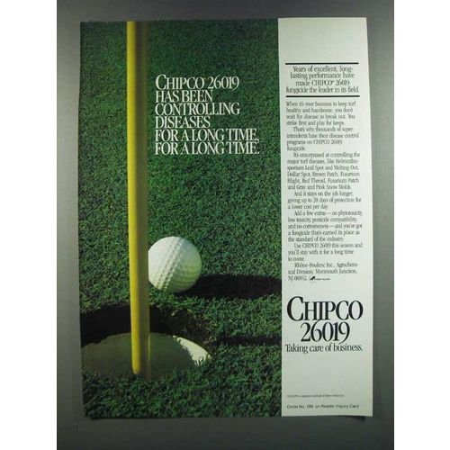 1986 Rhone-Poulenc Chipco 26019 Ad - Has Been Controlling Diseases
