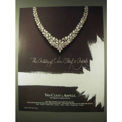 1987 Van Cleef & Arpels Jewelry Ad - Artistry