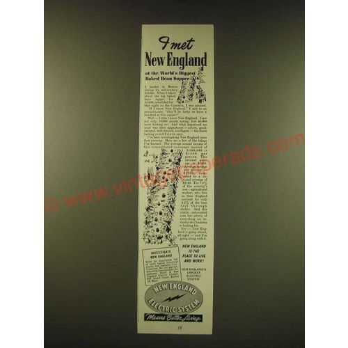 1950 New England Electric System Ad - I met New England