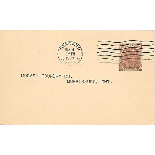 Canada #P68 Postal Card USED George VI 1939
