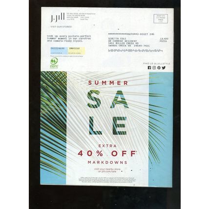 J. JILL STYLE WOMEN'S FASHION catalog 2019 STYLELIST "SUMMER SALE" JULY issue VG