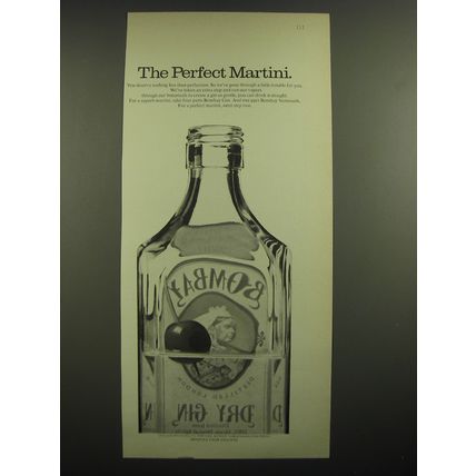 1968 Bombay Dry Gin Ad - The perfect Martini