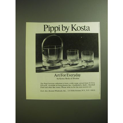 1974 Kosta/Boda Pippi Barware Collection Advertisement - Pippi by Kosta