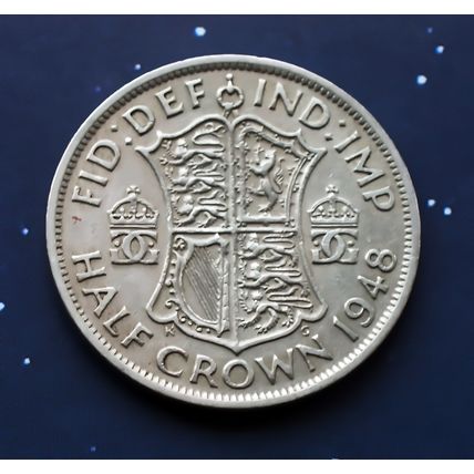 1948 King George VI Cupro-Nickel Half-crown 2/6 Great Britain UK English No2