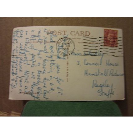 multiview, BLACKPOOL, LANCASHIRE.. used vintage postcard RP 1953 postmark dog =