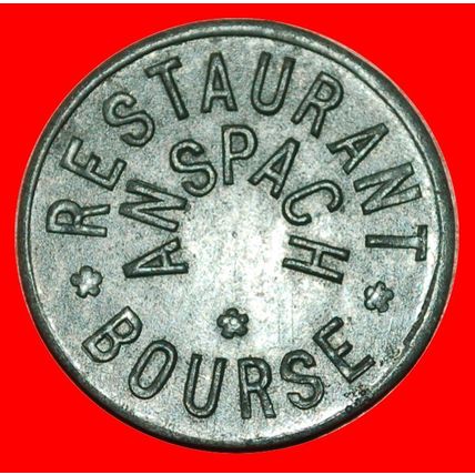 RESTAURANT BOURSE: BELGIUM★75 CENTIMES 1870-1920★UNCOMMON★LOW START!★NO RESERVE!