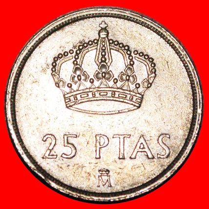 CROWN (1982-1984): SPAIN ★ 25 PESETAS 1983! JUAN CARLOS I★LOW START★NO RESERVE