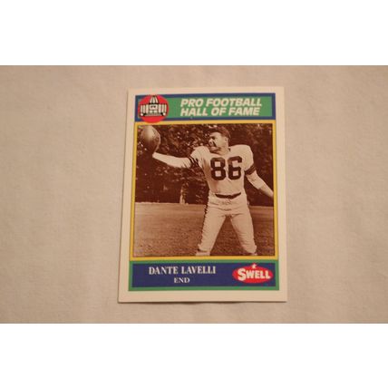 Dante Lavelli 1990 Swell Pro Football Hall of Fame NO. 82