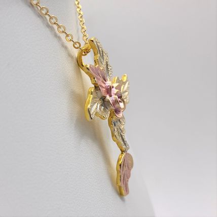 Necklace Leaf Cross Design Necklace Ring Set #601