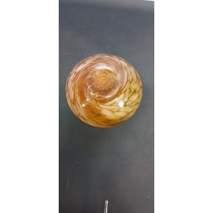 VINTAGE CIRCULAR SPIRAL PERFUME BOTTLE GLASS STOPPER & DAUBER