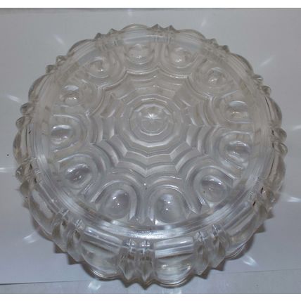 Vintage Anchor Hocking Clear Pressed Glass Candy Nut Dish No Lid Web