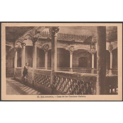 Galeria, Casa de las Conchas, Salamanca, c.1920 - HAE Tarjeta Postal
