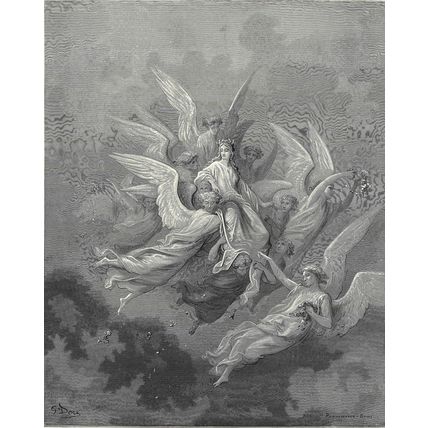 ASCENSION OF THE PROCESSION 1903 Gustave Doré ANTIQUE ENGRAVING