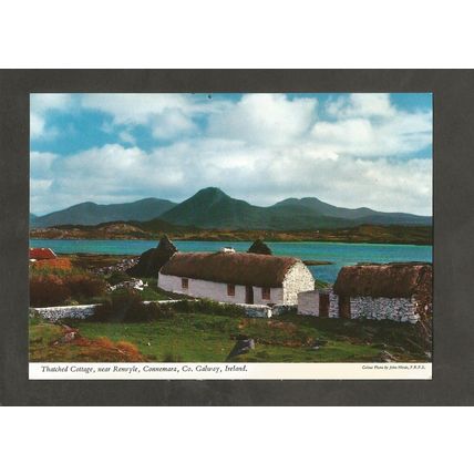 Postcard Ireland Galway Renvyle John Hinde 2/62 Thatched Cottage