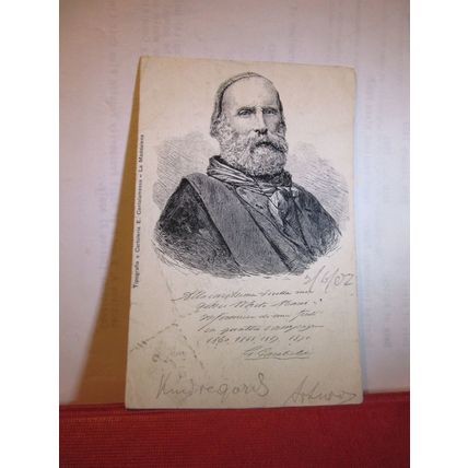 GIUSEPPE GARIBALDI, ITALIAN REVOLUTIONARY, used antique postcard ITALY 1902 pm =