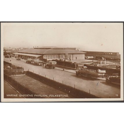 Marine Gardens Pavilion, Folkestone, Kent, 1928 - RP Postcard