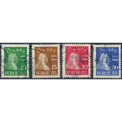 250th Birth Anniv Holberg - Norway 1934 - F H - MiNr 168/71