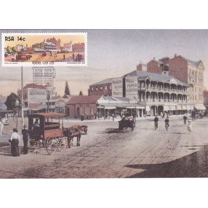 South Africa 1986 Johannesburg Golden City 14c Maxi Card FDI Special cancel VGC