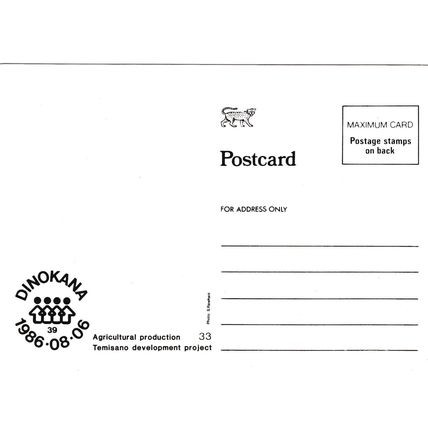 Bophuthatswana 1986 Farmer Using Tractor 14c Maxi Card FDI Special cancel VGC