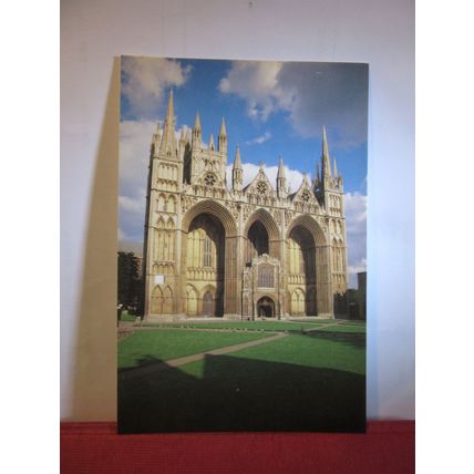 WEST FRONT, PETERBOROUGH CATHEDRAL, unused postcard =