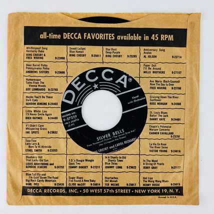Bing Crosby & Carol Richards – That Christmas Feeling / Silver Bells 45RPM 45