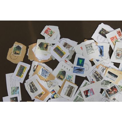 Faroe Islands Stamps on paper Kiloware approx 100gm - over 30 years old