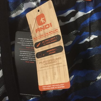 NEW And 1 Mens Medium Basketball Blue Camo Shorts - 32/34 8'' Inseam