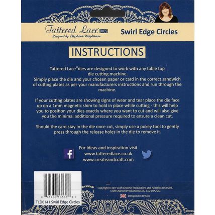 Tattered Lace. Swirl Edge Circles Die Set. Die Cutting Cardmaking Scrapbooking