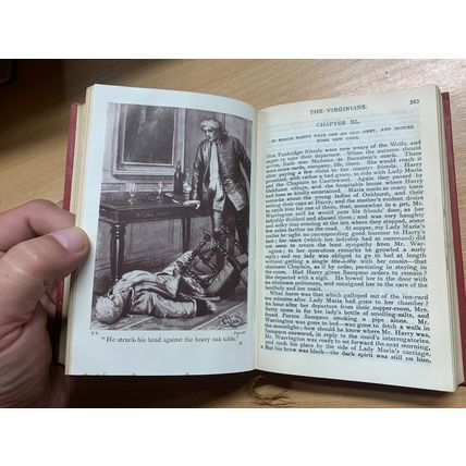 c1910s W M THACKERAY "THE VIRGINIANS" FICTION ILLUSTRATED ANTIQUE BOOK (P3)