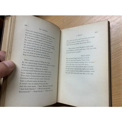 RARE* 1860 "POEMS OF ALFRED TENNYSON" VOLS 1 & 2 USA HARDBACK BOOKS (P6)