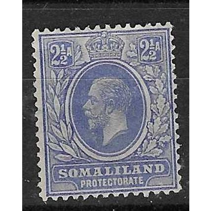 SOMALILAND 1921 GV WMK MULTI SCRIPT CA 2½A MINT SG76