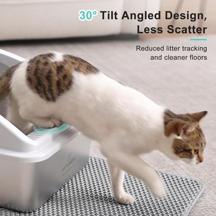 Stainless Steel Litter Box | XL Enclosed Cat Litter Boxs with Lid for Big Cats |