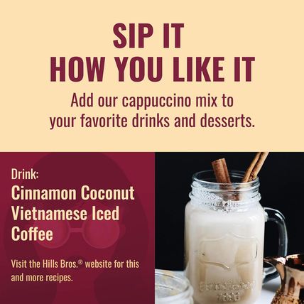 Hills Bros. Instant Cappuccino Mix, French Vanilla - Easy to Use, Enjoy Coffeeho