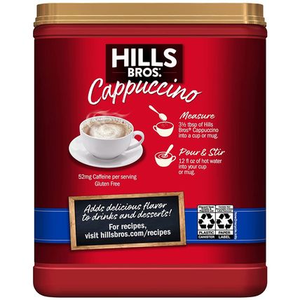 Hills Bros. Instant Cappuccino Mix, French Vanilla - Easy to Use, Enjoy Coffeeho