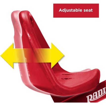 Radio Flyer Deluxe Steer & Stroll Kids Tricycle, Toddler Trike for Ages 2-5, Red