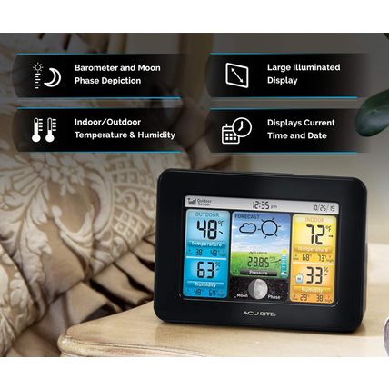 Acurite Wireless Home Weather Station with Color Display, Indoor Outdoor Thermom