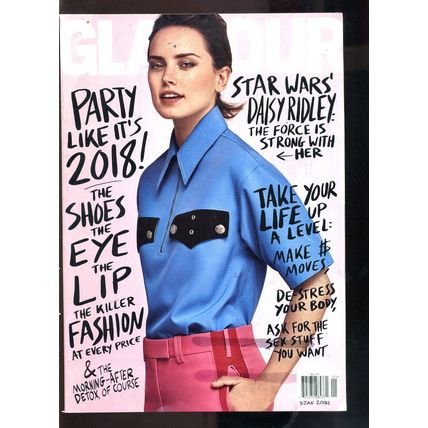 Glamour Magazine DAISY RIDLEY "The Force is Strong With Her" KILLER FASHION EXC.