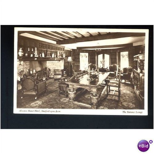 Warwickshire STRATFORD UPON AVON Alveston Manor Hotel Postcard
