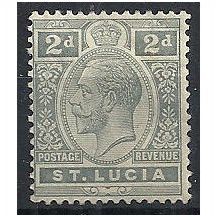 St Lucia 1912 SG80 2d Grey Mounted Mint .. .