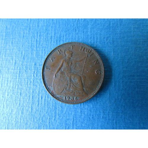 1936 GEORGE V ONE FARTHING FREE POST. AG