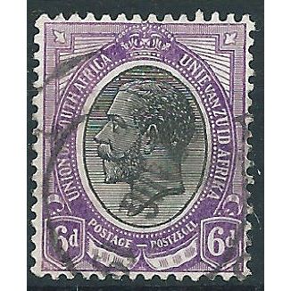 Southern Africa 1913 SG11a 6d Black & Bright Violet Fine Used .. ..