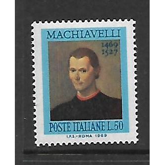 ITALY 1969 50L NICCOLO MACHIAVELLI SG 1246 M / MINT#2