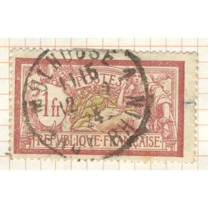 France 1900 - SG309 - 1fr red & green - "Olivier Merson" - used 2