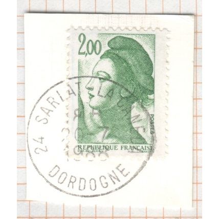 France 1987 - Dordogne postmarked 1.90f Liberté - used