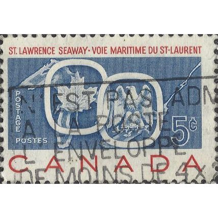 CANADA, Opening of St. Lawrence Seaway, blue 1959, 5c, #2